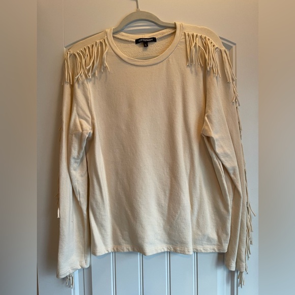 Kittenish Ivory Fringe Sweater - Picture 1 of 3